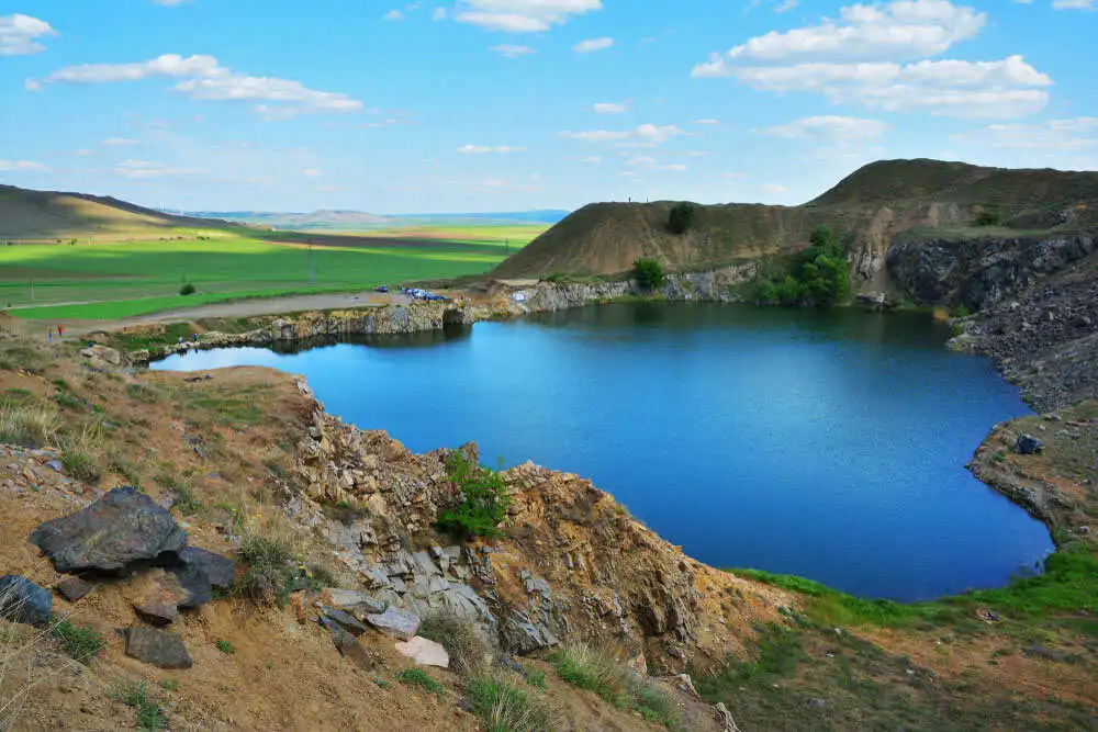 Panoramă Lacul Iacobdeal din Dobrogea